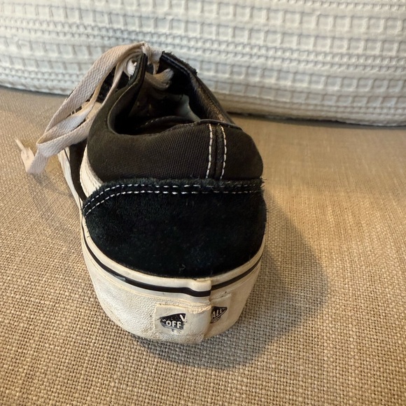 Vans Old Skool Black With White Stripe Men’s Size 7.5 Womens Size 9 off the wall - Picture 5 of 14